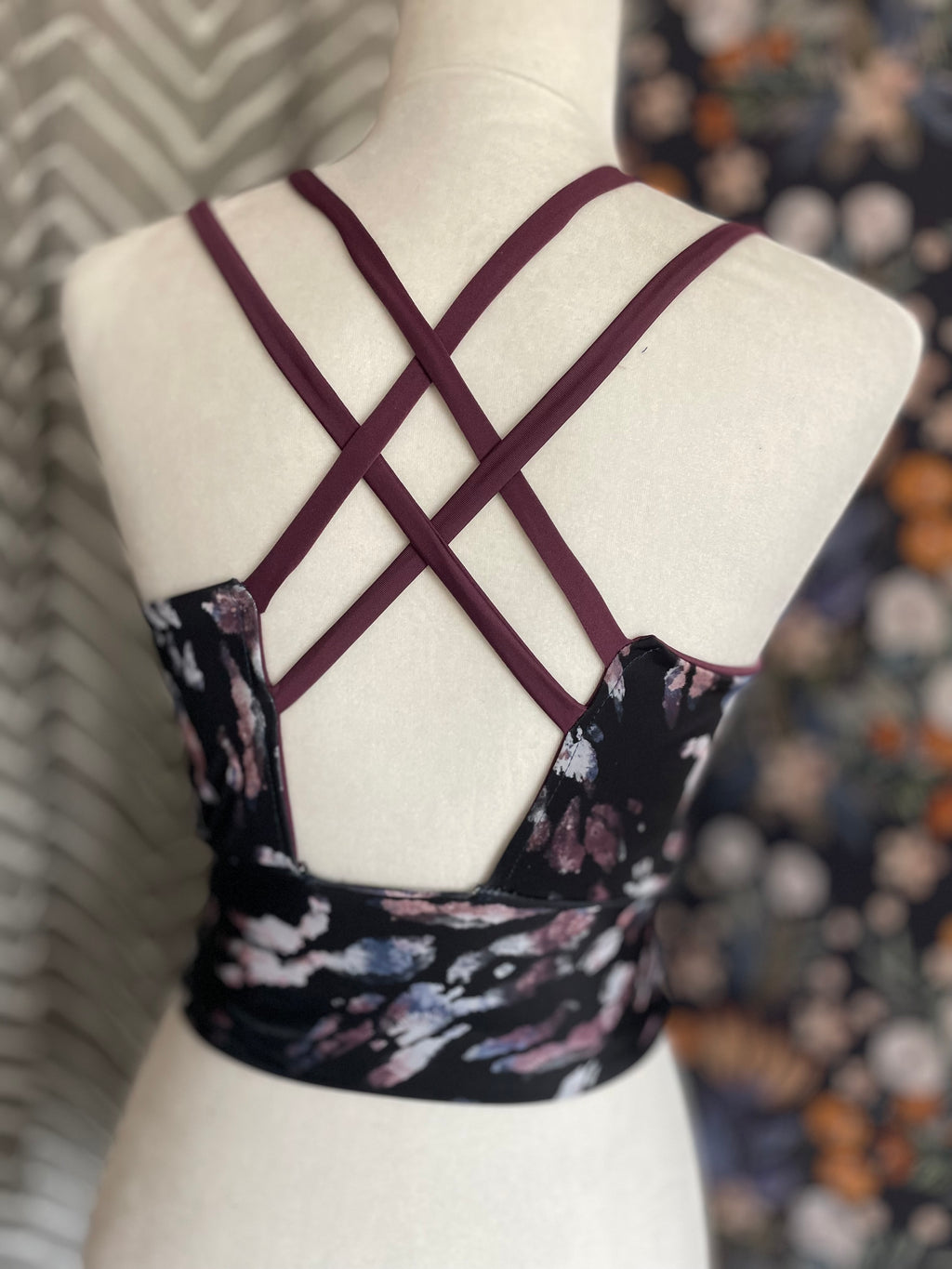 Crinkle Blue Emmy Sports Bra