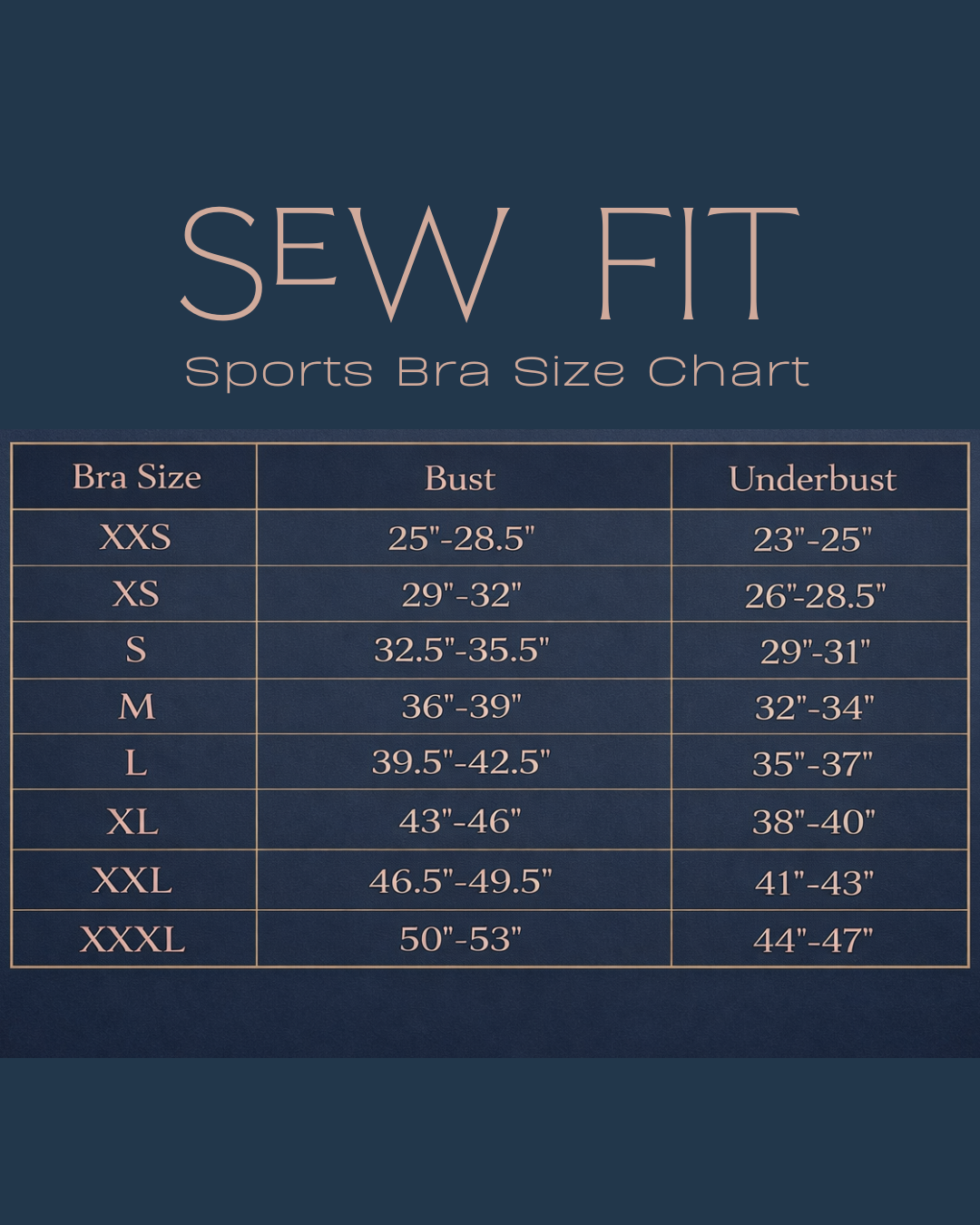 Blue Stripe Sports Bra - Small