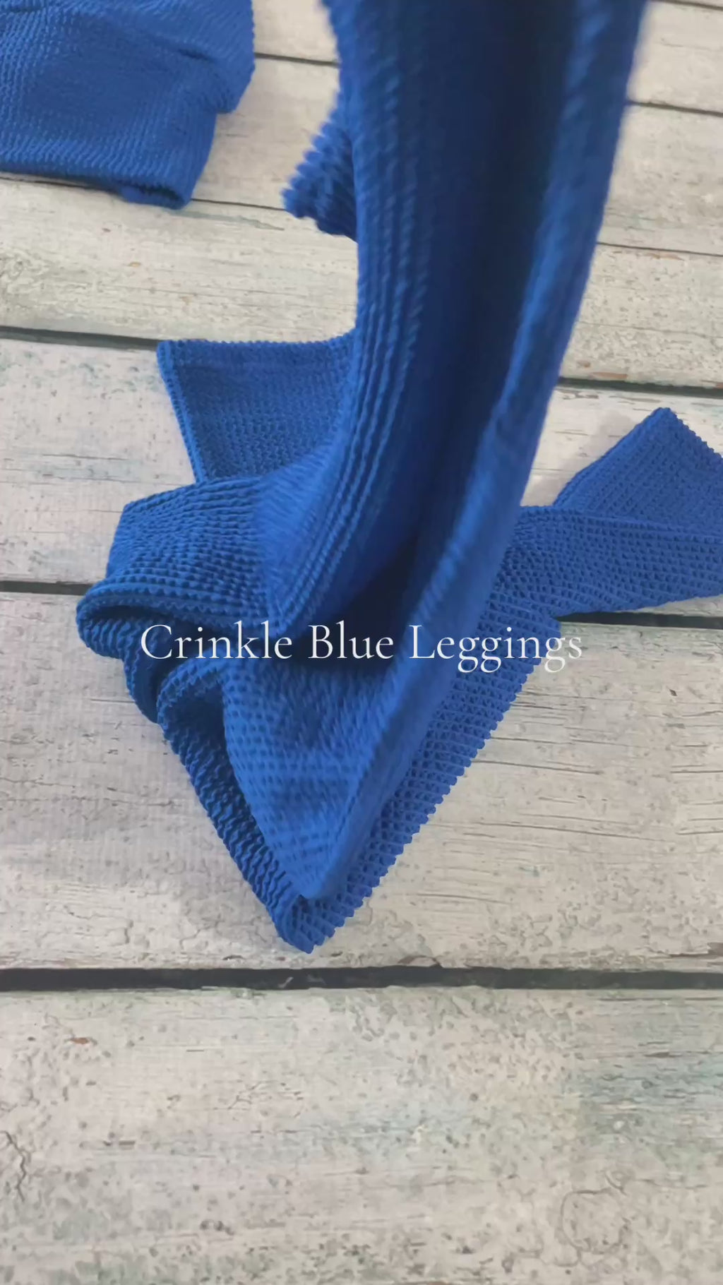 Crinkle Blue Leggings